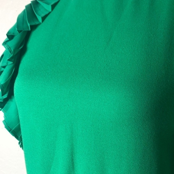 Maje Rolana Vert Ruffle Trim Dress Size 1/S - Picture 8 of 12